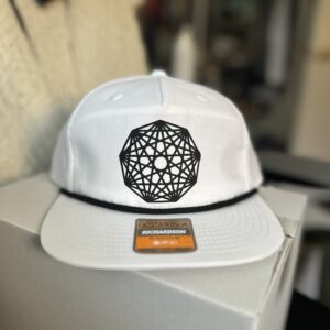 King Gizz Nonagon Snapback WHITE | King Gizzard and The Lizard Wizard | KGLW WHITE hat | 5 Panel | King Gizz Snapback | Gift