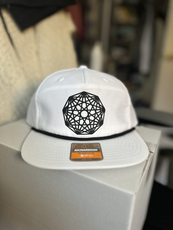 King Gizz Nonagon Snapback WHITE | King Gizzard and The Lizard Wizard | KGLW WHITE hat | 5 Panel | King Gizz Snapback | Gift