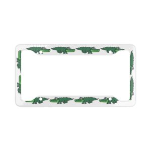 King Gizzard and the Lizard Wizard croc license plate cover white