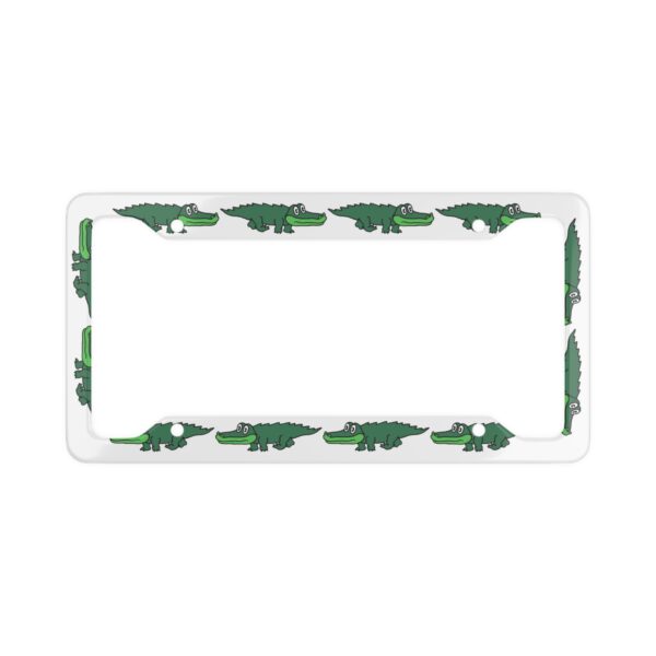 King Gizzard and the Lizard Wizard croc license plate cover white