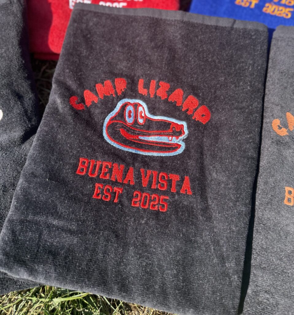 Camp Lizard Field of Vision Beach Towel